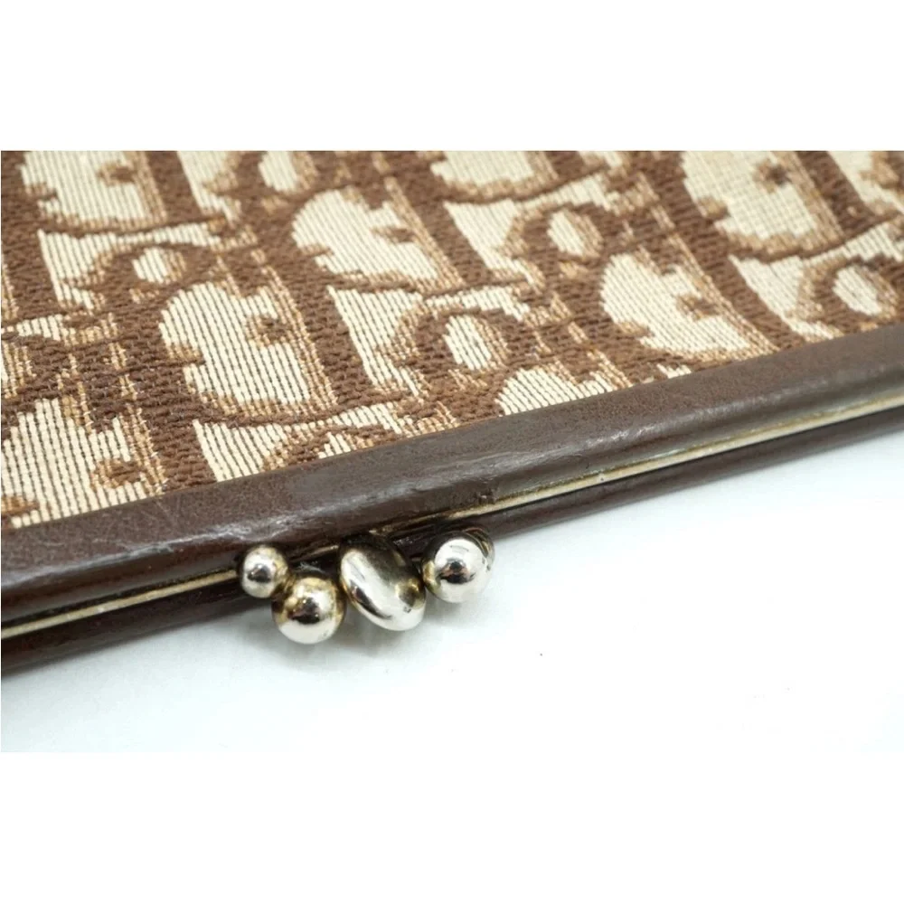 Dior Beige and Brown Monogram Coin Purse